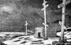 Могилы русских промышленников на острове Эдж. На кресте сделана надпись 1813.